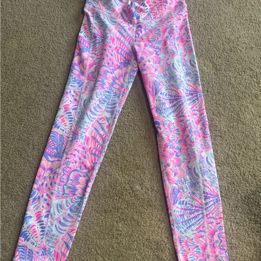 Lilly Pulitzer Pink and Purple Patterned Leggings